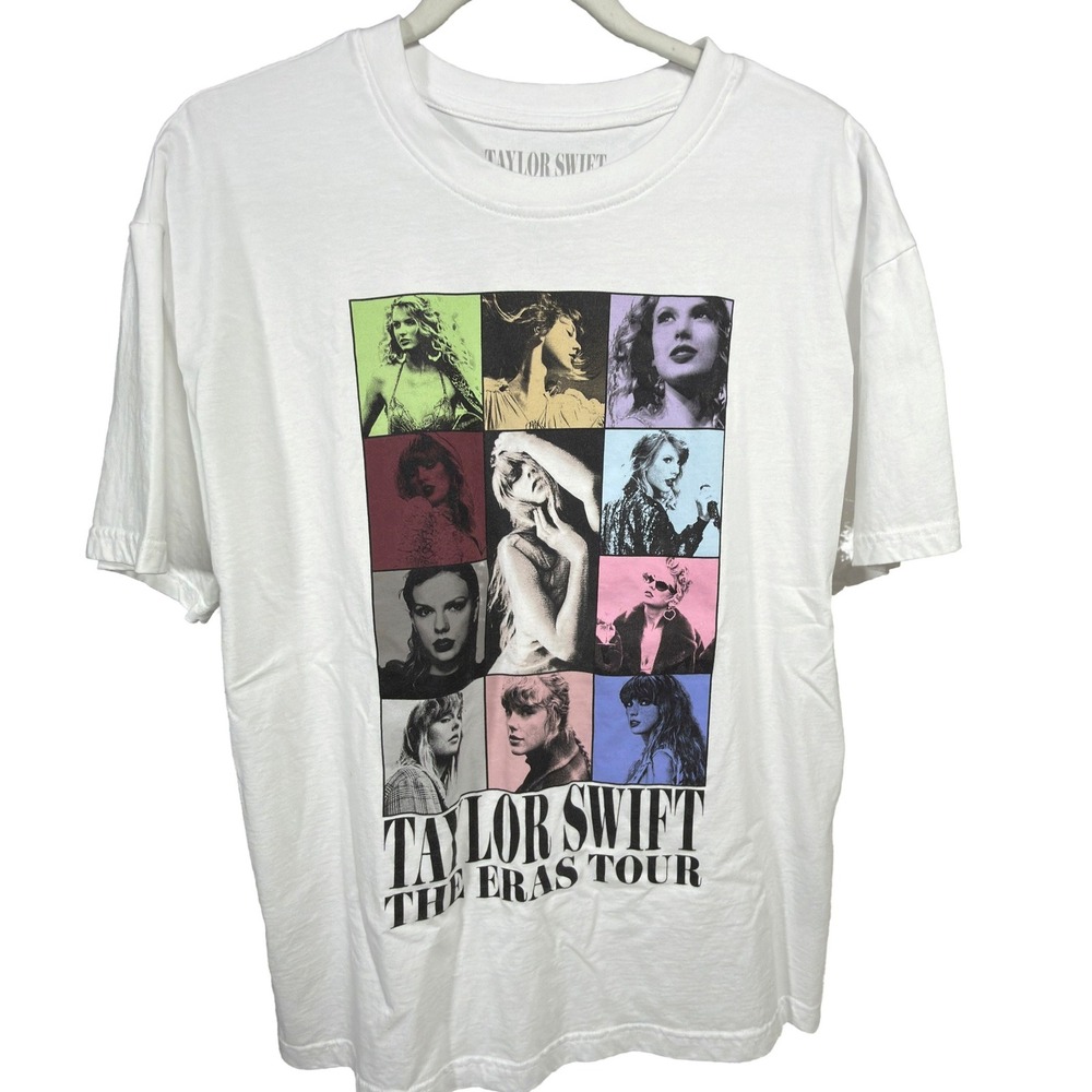 Taylor Swift T-Shirt Large Womens The Eras Tour 2023-2024 Concert White